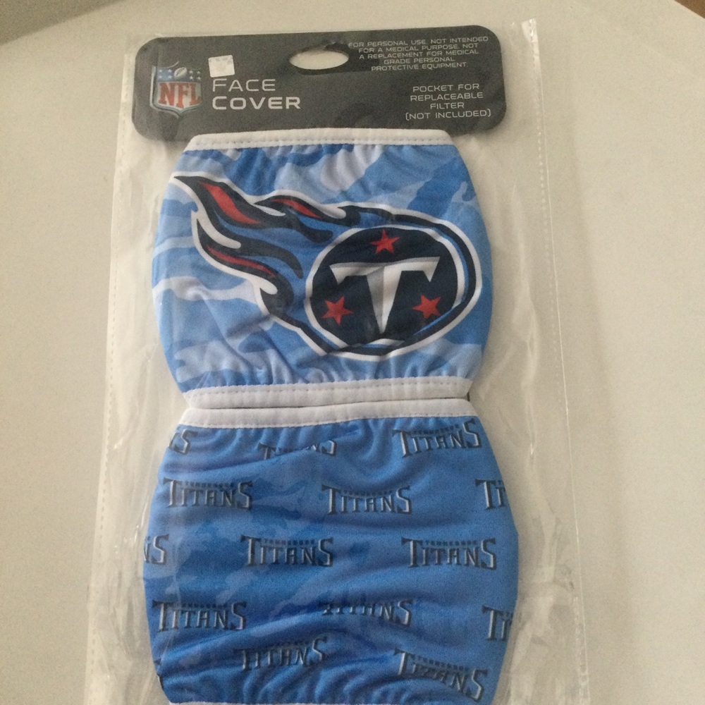 FOCO NFL TENNESSEE TITANS 2 pack FACE MASKS BLUE WHITE NWT